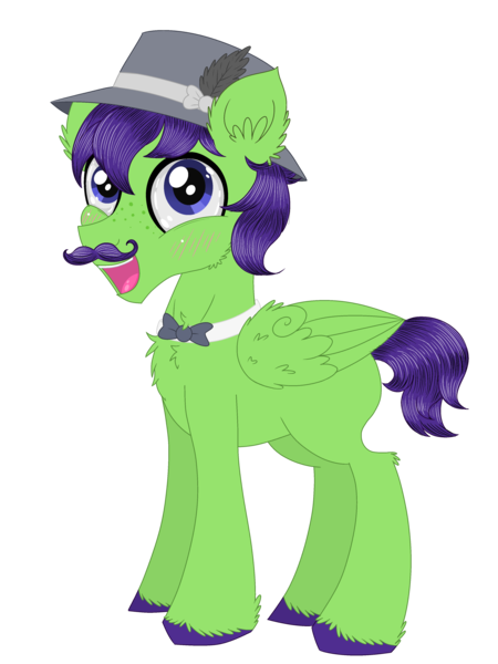 Size: 3024x4032 | Tagged: safe, artist:darkest-lunar-flower, derpibooru import, oc, oc:xargos, 2019 community collab, derpibooru community collaboration, bowtie, hat, simple background, solo, transparent background