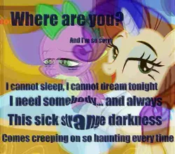 Size: 817x720 | Tagged: bed, blink-182, deep fried meme, derpibooru import, edit, meme, rarity, safe, screencap, spike, text, tired