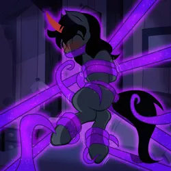 Size: 4000x4000 | Tagged: arm behind back, artist:radiantrealm, blank flank, blushing, bondage, butt, derpibooru import, erotic tickling, eyes closed, female, femsub, fetish, gag, hoof fetish, hoof tickling, king sombra, mare, plot, queen umbra, rule 63, show accurate, show accurate porn, solo, solo female, submissive, suggestive, tentacle bondage, tentacle porn, tentacles, this will not end well, tickle fetish, tickle torture, tickling