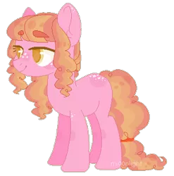 Size: 371x376 | Tagged: safe, artist:m-00nlight, derpibooru import, oc, earth pony, pony, female, magical lesbian spawn, mare, offspring, parent:applejack, parent:pinkie pie, parents:applepie, simple background, solo, transparent background