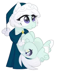 Size: 692x856 | Tagged: safe, artist:drunkencoffee, derpibooru import, oc, earth pony, pony, cloak, clothes, female, hat, mare, nightcap, simple background, solo, transparent background