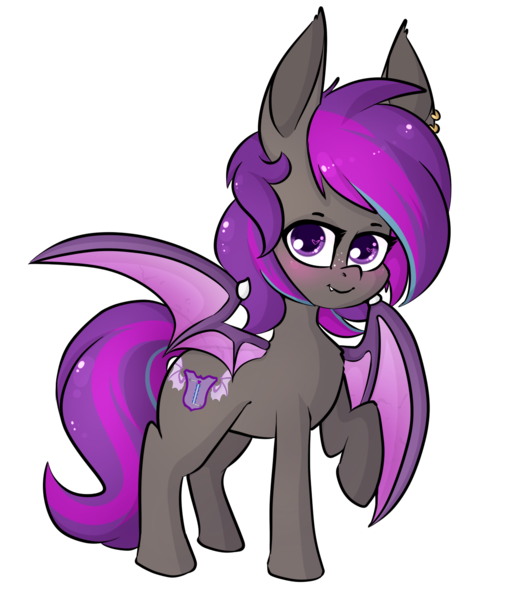 Size: 1200x1388 | Tagged: safe, artist:ashee, derpibooru import, oc, oc:platinum wing, bat pony, solo