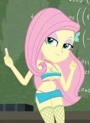 Size: 649x887 | Tagged: suggestive, derpibooru import, edit, edited screencap, editor:mlp-gft, screencap, fluttershy, bat pony, a little birdie told me, equestria girls, equestria girls series, bedroom eyes, big breasts, bimbo, bimbo edit, bimboshy, breast edit, breasts, busty fluttershy, canterlot high, chalk, chalkboard, clothes, colored, female, fishnets, flat colors, flutterbat, fluttermath, geode of fauna, magical geodes, misleading thumbnail, panties, pink underwear, race swap, sexy, show accurate, skimpy outfit, sluttershy, soft color, solo, solo female, stupid sexy fluttershy, thong, underboob, underwear
