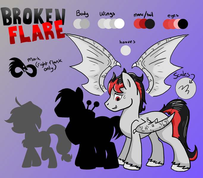 Size: 1820x1600 | Tagged: safe, derpibooru import, applejack, big macintosh, oc, oc:broken flare, dracony, dragon, hybrid, pony, gray coat, male, nervous, red and black oc, reference sheet, scales, size difference, wings