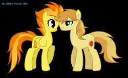 Size: 1050x642 | Tagged: artist:ementy344shiney45, braeburn, crack shipping, derpibooru import, female, male, safe, shipping, spitburn, spitfire, straight