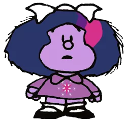 Size: 475x457 | Tagged: crossover, derpibooru import, human, mafalda, recolor, safe, simple background, twilight sparkle