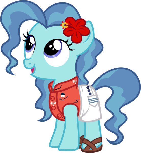 Size: 1107x1200 | Tagged: safe, artist:cloudyglow, derpibooru import, petunia paleo, earth pony, pony, american girls, clothes, cute, female, filly, flower, flower in hair, foal, open mouth, petuniabetes, simple background, smiling, solo, standing, transparent background