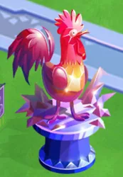 Size: 342x495 | Tagged: bird, chicken, craft, crystal empire, derpibooru import, gameloft, monument, rooster, safe, sculpture