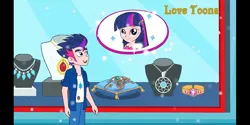 Size: 1440x720 | Tagged: safe, artist:love toons 2, derpibooru import, twilight sparkle, oc, oc:twilight sentry, equestria girls, cute, daydream, elsagate, human coloration, really that's good, toy channel animations