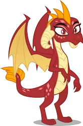 Size: 800x1211 | Tagged: derpibooru import, dragon, dragoness, female, garble, palette swap, princess ember, recolor, safe, simple background, solo, transparent background