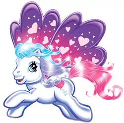 Size: 300x297 | Tagged: safe, derpibooru import, heart bright, pony, artificial wings, augmented, g3, magic, magic wings, solo, wings