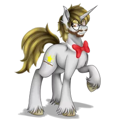 Size: 2000x2000 | Tagged: safe, artist:shamy-crist, derpibooru import, oc, oc:arboreal shelter, pony, unicorn, beard, bowtie, facial hair, glasses, male, simple background, solo, stallion, transparent background