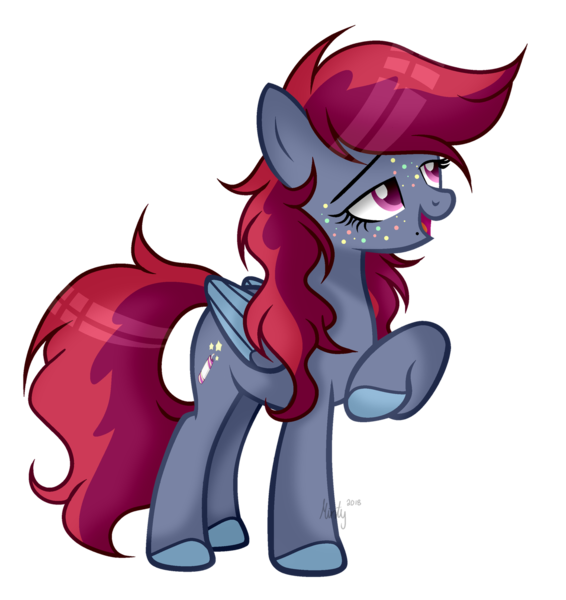 Size: 1280x1356 | Tagged: safe, artist:mintoria, derpibooru import, oc, oc:pop rocks, unofficial characters only, pegasus, pony, base used, female, mare, solo, two toned wings, wings