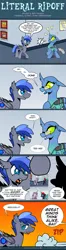 Size: 1031x3914 | Tagged: safe, artist:dsana, artist:pony-berserker, derpibooru import, oc, oc:berzie, oc:longhaul, oc:prince rigel, oc:silver sickle, oc:southern comfort, oc:stainless key, oc:sterling silver, unofficial characters only, bat pony, changedling, changeling, earth pony, pony, unicorn, bat pony oc, bat wings, bootleg, changedling oc, changeling oc, comic, deja vu, descriptive noise, dialogue, female, male, mare, picture frame, ponyception, ripoff, stallion, wings