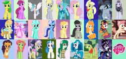 Size: 900x420 | Tagged: safe, derpibooru import, apple fritter, berry punch, berryshine, derpy hooves, electric blue, fluttershy, granny smith, hacksaw mccolt, inky rose, junebug, lyra heartstrings, minuette, noi, octavia melody, pear butter, princess celestia, quiet gestures, raspberry vinaigrette, saffron masala, tree hugger, upper crust, vinyl scratch, wallflower blush, yuma spurs, zapp, ponified, alicorn, earth pony, pegasus, pony, unicorn, alphabet, apple family member, appleloosa resident, jenny wakeman, kyara, mccolt family, mia and me, my life as a teenage robot, power ponies, tile