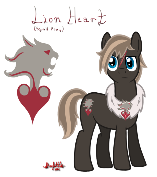 Size: 859x970 | Tagged: safe, artist:arylett-charnoa, derpibooru import, ponified, pony, final fantasy, final fantasy viii, squall leonhart