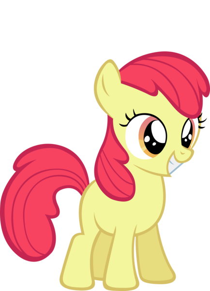 Size: 3523x4865 | Tagged: safe, artist:lilcinnamon, derpibooru import, edit, editor:slayerbvc, vector edit, apple bloom, earth pony, pony, accessory-less edit, female, filly, grin, missing accessory, simple background, smiling, solo, transparent background, vector