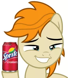 Size: 700x800 | Tagged: safe, artist:pizzamovies, derpibooru import, edit, oc, oc:pizzamovies, pony, meme, pixel art, raised hoof, soda, solo, sprite, sprite cranberry