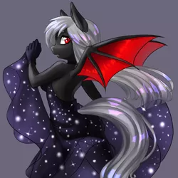 Size: 2000x2000 | Tagged: safe, artist:di-dash, derpibooru import, oc, oc:dusty fang, unofficial characters only, anthro, bat pony, anthro oc, bat pony oc, bat wings, clothes, commission, dress, female, gloves, solo, wings, ych result