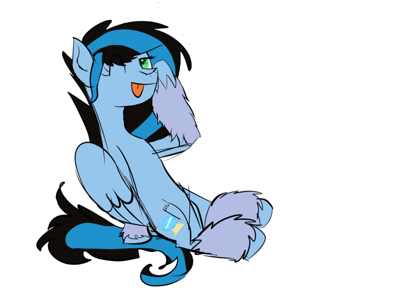 Size: 1600x1200 | Tagged: safe, artist:bluepi-arts, derpibooru import, oc, oc:bluepi, unofficial characters only, pony, 2019 community collab, derpibooru community collaboration, fluffy, one eye closed, pose, shire, simple background, solo, tongue out, transparent background, wink