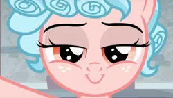 Size: 1280x720 | Tagged: safe, derpibooru import, screencap, cozy glow, pegasus, pony, school raze, bust, cozy glow is best facemaker, cozybetes, cropped, cute, face of mercy, faic, female, filly, foal, hooves, lidded eyes, pure concentrated unfiltered evil of the utmost potency, pure unfiltered evil, school of friendship, smiling, smirk, solo, zoomed in