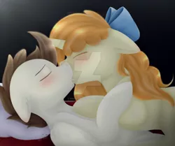 Size: 1024x855 | Tagged: suggestive, artist:nekoremilia1, derpibooru import, pound cake, pumpkin cake, pony, brother and sister, cake twins, cakecest, caketwincest, couple, deviantart watermark, female, french kiss, incest, kissing, male, obtrusive watermark, shipping, siblings, straight, twincest, twins, watermark