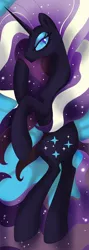 Size: 1024x2882 | Tagged: safe, artist:okapifeathers, derpibooru import, nightmare rarity, pony, unicorn, body pillow, body pillow design, female, looking at you, mare, smiling, solo