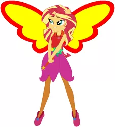 Size: 526x582 | Tagged: safe, artist:selenaede, artist:user15432, derpibooru import, sunset shimmer, fairy, human, equestria girls, artificial wings, augmented, barely eqg related, base used, clothes, crossover, element of forgiveness, fairy tale, fairy wings, fairyized, good fairy, hasbro, hasbro studios, humanized, jewelry, magic, magic wand, magic wings, necklace, ponied up, red wings, shoes, sleeping beauty, wand, winged humanization, wings
