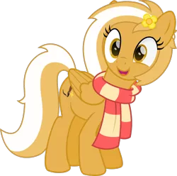 Size: 1088x1079 | Tagged: safe, artist:potato22, derpibooru import, oc, oc:mareota, unofficial characters only, pegasus, pony, 2019 community collab, derpibooru community collaboration, clothes, flower, flower in hair, simple background, solo, transparent background, vector