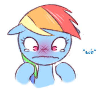 Size: 347x314 | Tagged: safe, artist:raridashdoodles, derpibooru import, edit, rainbow dash, pegasus, pony, abuse, crying, dashabuse, female, mare, simple background, white background