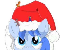 Size: 4137x3438 | Tagged: safe, artist:reconprobe, derpibooru import, oc, oc:mocha sprinkles, oc:recon probe, oc:star bright, oc:sugar rush, earth pony, pony, unicorn, christmas, female, hat, holiday, male, mare, micro, simple background, stallion, transparent background