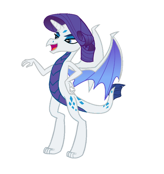 Size: 765x815 | Tagged: derpibooru import, dragon, dragonified, edit, editor:proto29, raridragon, rarity, safe, species swap, transformation