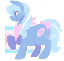 Size: 648x614 | Tagged: safe, artist:bananasmores, derpibooru import, quarterback, female, g1, headcanon, lgbt, pride, pride flag, transgender, trans girl, trans girl pride flag