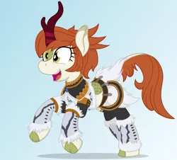 Size: 2045x1850 | Tagged: safe, artist:xphil1998, derpibooru import, autumn blaze, kirin, sounds of silence, armor, crossover, image, kirin armor, monster hunter, png, solo