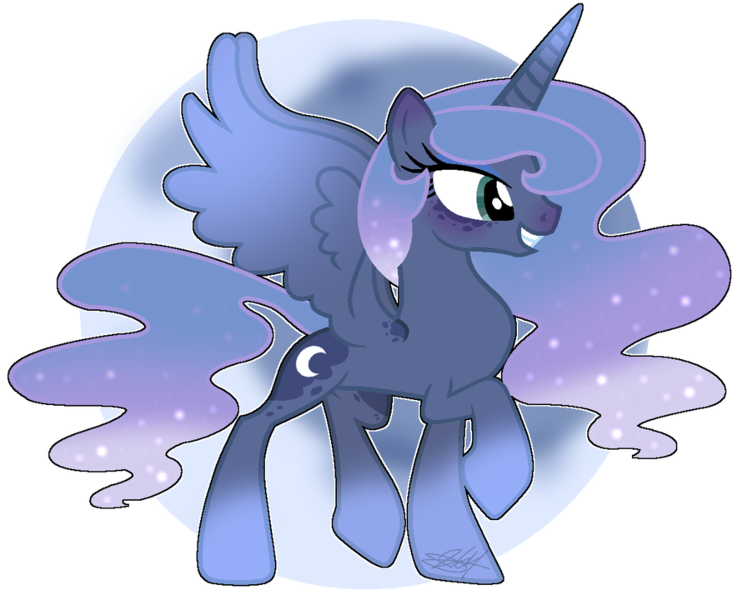 Size: 1024x834 | Tagged: safe, artist:leanne264, derpibooru import, princess luna, pony, alternate design, base used, solo