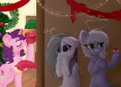 Size: 7000x5000 | Tagged: safe, artist:colorochka, derpibooru import, big macintosh, limestone pie, marble pie, sugar belle, earth pony, pony, unicorn, best gift ever, 3:, absurd resolution, belly button, boop, cheek fluff, chest fluff, christmas, christmas tree, crying, ear fluff, eyes closed, female, fluffy, frown, heart, heartbroken marble, holiday, hoof hold, leg fluff, lidded eyes, looking at something, male, mare, messy mane, neck fluff, noseboop, nuzzling, open mouth, raised hoof, sad, shipping, shipping denied, shivering, side chick, smiling, stallion, straight, sugarmac, tree, wide eyes