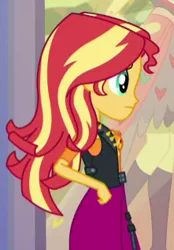 Size: 221x317 | Tagged: safe, derpibooru import, screencap, sunset shimmer, display of affection, equestria girls, equestria girls series, cropped, solo
