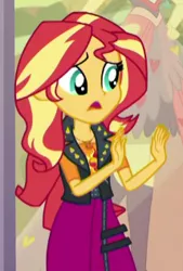 Size: 214x316 | Tagged: safe, derpibooru import, screencap, sunset shimmer, display of affection, equestria girls, equestria girls series, cropped, solo