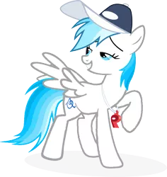 Size: 869x919 | Tagged: safe, artist:snowy-arc, derpibooru import, oc, oc:lesa castle, pegasus, pony, base used, cap, female, hat, mare, simple background, solo, transparent background, whistle