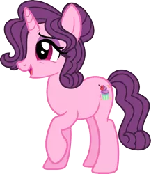 Size: 1379x1592 | Tagged: safe, artist:starryoak, derpibooru import, sugar belle, pony, unicorn, miracleverse, alternate hairstyle, alternate universe, female, hair over one eye, mare, older, simple background, solo, transparent background