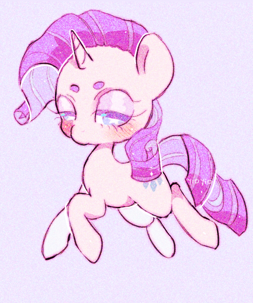 Size: 500x600 | Tagged: safe, artist:yioyio, derpibooru import, rarity, pony, beanbrows, chibi, eyebrows, lidded eyes, solo, starry eyes, wingding eyes