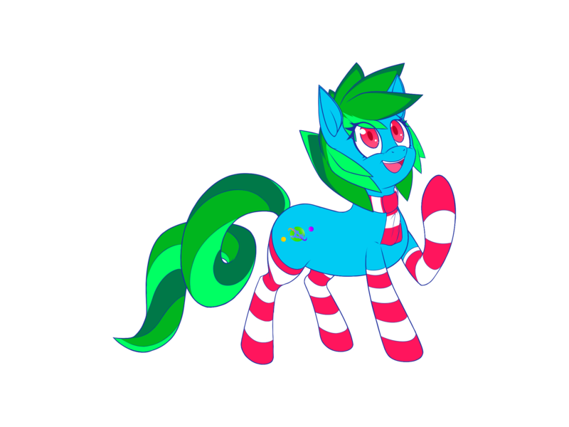 Size: 2000x1500 | Tagged: safe, artist:elastiboy, artist:xrossolaris, derpibooru import, oc, oc:land cruiser, earth pony, pony, 2019 community collab, derpibooru community collaboration, clothes, cutie mark, female, holiday, looking up, scarf, simple background, socks, solo, striped socks, transparent background