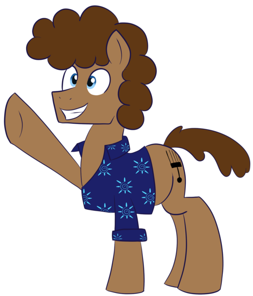 Size: 1422x1662 | Tagged: safe, artist:feralroku, derpibooru import, oc, oc:strong runner, unofficial characters only, earth pony, pony, 2019 community collab, derpibooru community collaboration, clothes, shirt, simple background, smiling, solo, transparent background