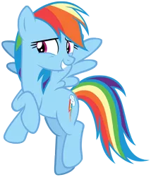 Size: 4639x5422 | Tagged: safe, artist:andoanimalia, derpibooru import, rainbow dash, pegasus, pony, school daze, absurd resolution, embarrassed, female, mare, simple background, smiling, solo, transparent background, vector