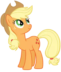 Size: 4739x5565 | Tagged: safe, artist:andoanimalia, derpibooru import, applejack, earth pony, pony, apple family reunion, absurd resolution, cowboy hat, female, hat, mare, simple background, smiling, solo, stetson, transparent background, vector