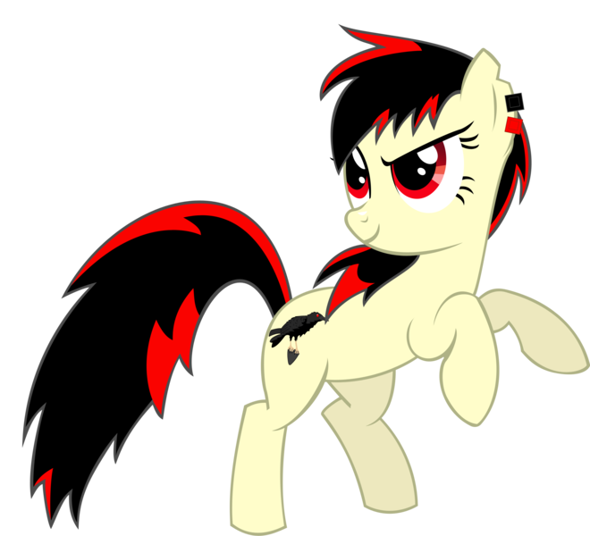 Size: 3044x2767 | Tagged: safe, artist:fallingcomets, derpibooru import, oc, oc:raven fear, earth pony, pony, female, high res, mare, simple background, solo, transparent background, vector