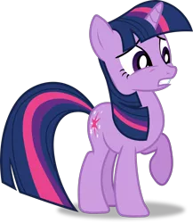 Size: 1982x2286 | Tagged: safe, artist:frownfactory, derpibooru import, twilight sparkle, pony, unicorn, griffon the brush off, .svg available, cutie mark, female, horn, mare, simple background, solo, svg, transparent background, unicorn twilight, vector, worried