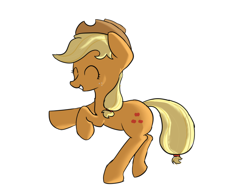 Size: 4600x3450 | Tagged: applejack, artist:dumbwoofer, cowboy hat, derpibooru import, eyes closed, female, happy, hat, safe, solo, stetson