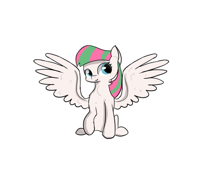 Size: 4034x3450 | Tagged: safe, artist:dumbwoofer, derpibooru import, blossomforth, pegasus, pony, adoraforth, cute, female, mare, solo, spread wings, wings