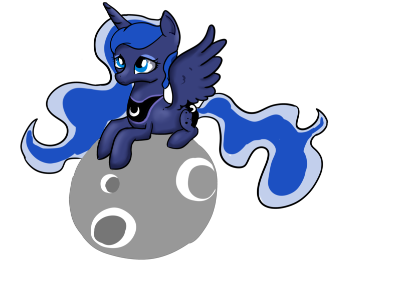 Size: 4600x3450 | Tagged: safe, artist:dumbwoofer, derpibooru import, princess luna, pony, female, mare, melancholy, moon, sad, solo